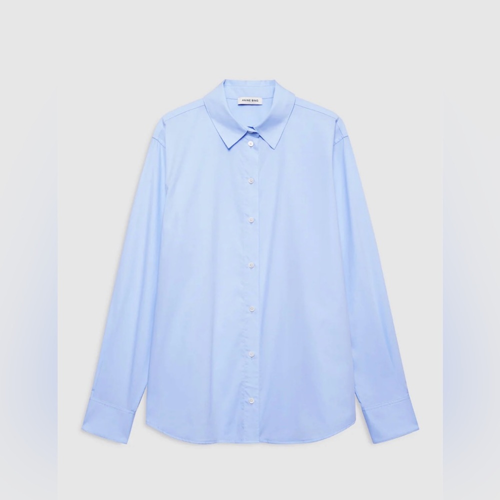 Anine Bing Blue Essie Button Down Shirt
